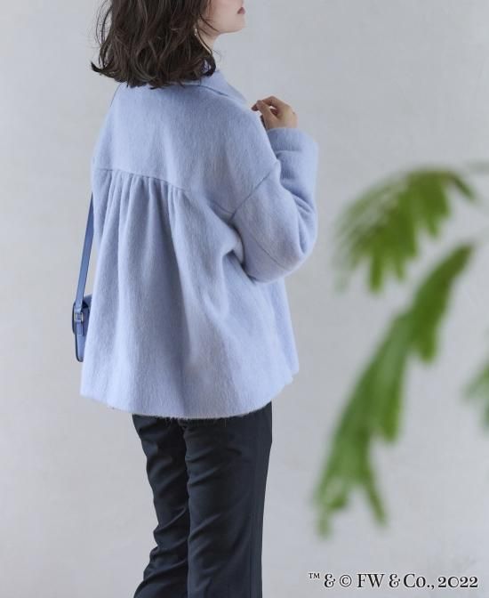 再入荷】ピーターラビット™️ウールシャギーコート(サックス 再入荷】ピーターラビット™️ウールシャギーコート(サックス