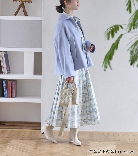 再入荷】ピーターラビット™️ウールシャギーコート(サックス 再入荷】ピーターラビット™️ウールシャギーコート(サックス