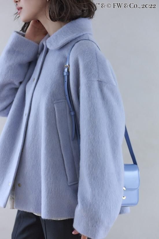 再入荷】ピーターラビット™️ウールシャギーコート(サックス 再入荷】ピーターラビット™️ウールシャギーコート(サックス