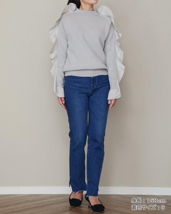 30％off】フリルニット(ホワイト) - seventen