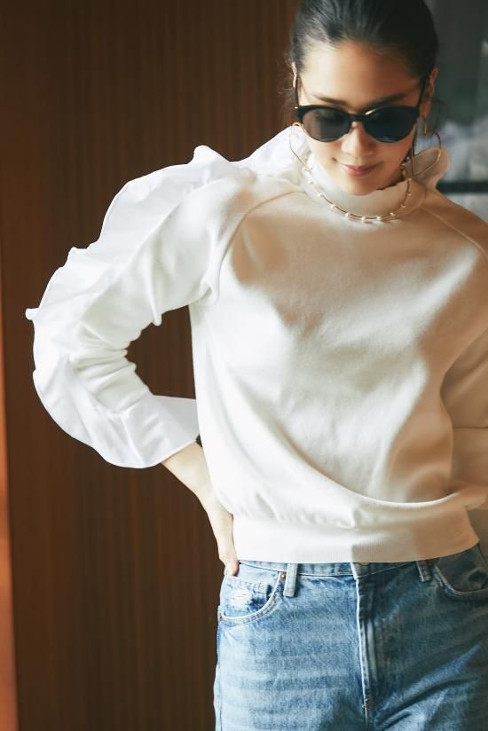 30％off】フリルニット(ホワイト) - seventen