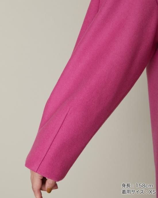 20%off】バックタックロングコート(フューシャピンク) - seventen 20%off】バックタックロングコート(フューシャピンク) - seventen