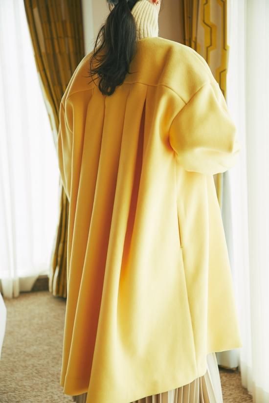 40%off】バックタックロングコート(イエロー) - seventen 40%off】バックタックロングコート(イエロー) - seventen