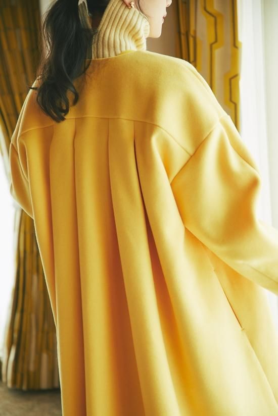 40%off】バックタックロングコート(イエロー) - seventen 40%off】バックタックロングコート(イエロー) - seventen