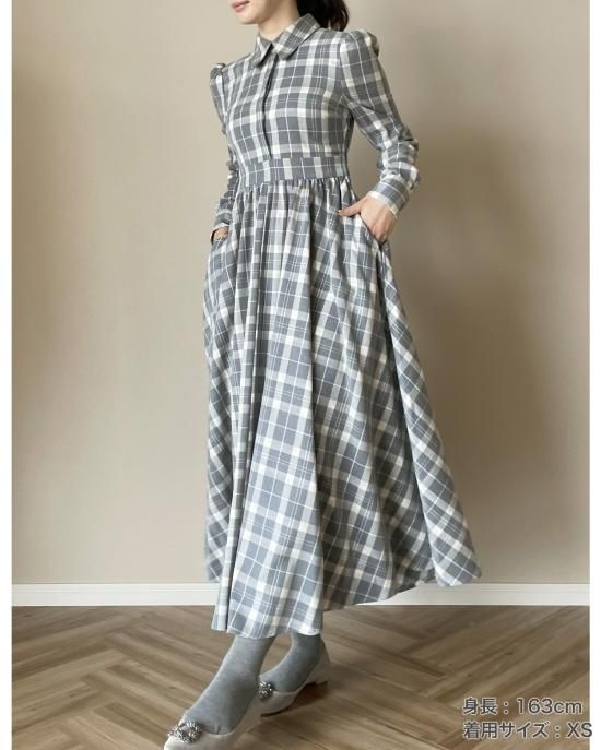 40%off】チェックネルシャツワンピース(ベージュ) - seventen 40%off】チェックネルシャツワンピース(ベージュ) - seventen