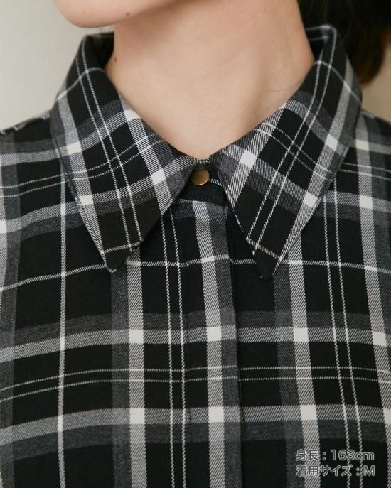 seven ten チェックネルシャツワンピース ベージュ　セブンテン　xs 40％off】チェックネルシャツワンピース(ベージュ) - seventen
