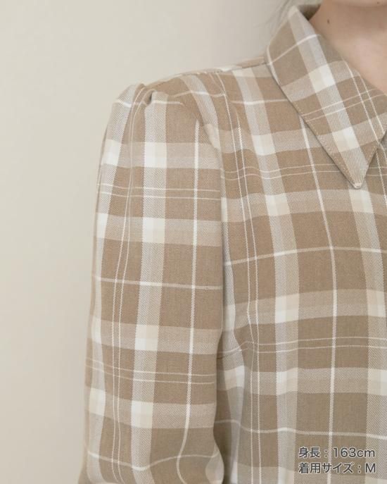 SEVENTEN by MIHO KAWAHITO チェックネルシャツワンピース 40％off】チェックネルシャツワンピース(グレー) - seventen