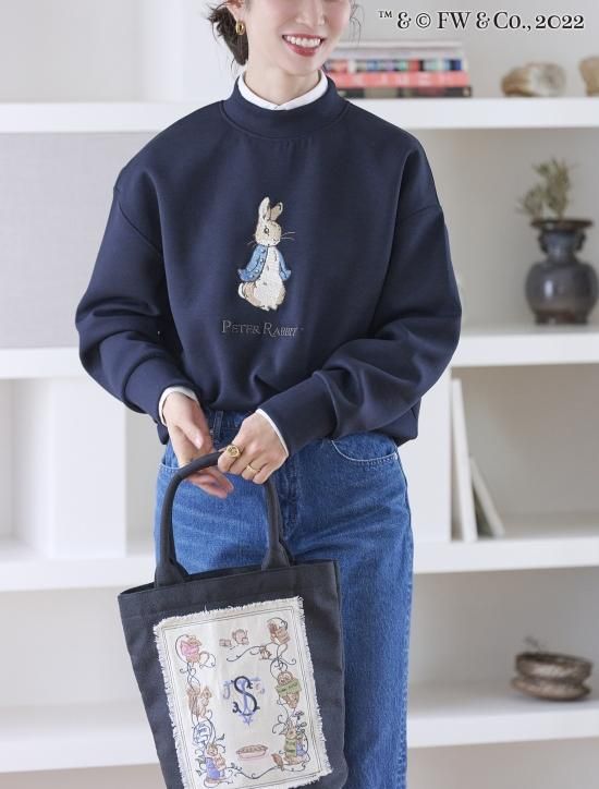 20%off】ピーターラビット™️バスケットトートバッグ(ベージュ 20%off】ピーターラビット™️バスケットトートバッグ(ベージュ