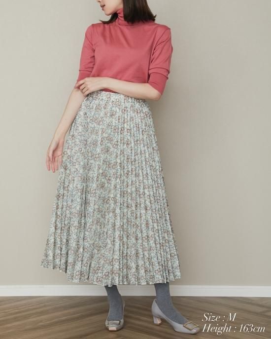 シフォンプリーツスカート(グレー) - seventen