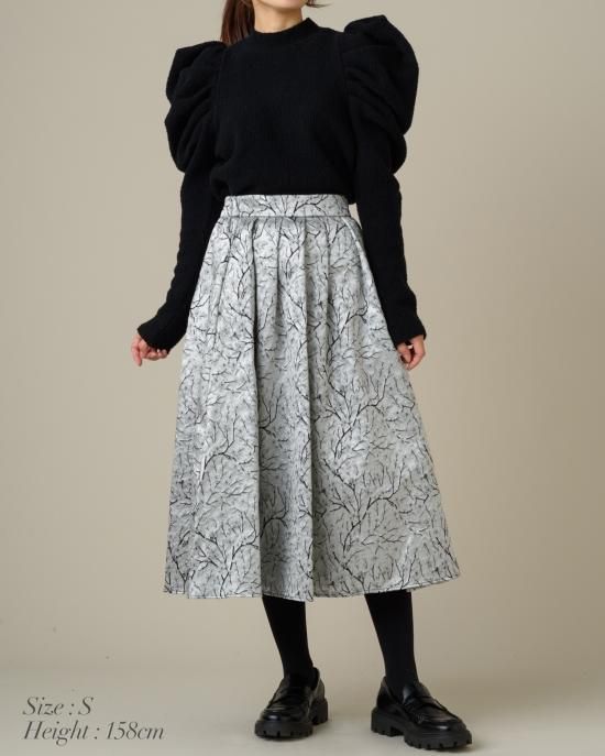 セブンテン　ブランチジャガードスカート　Mサイズ 再入荷】ブランチジャガードスカート(ライトブルー) - seventen