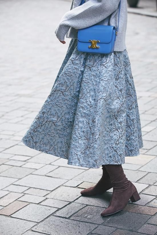 再入荷】ブランチジャガードスカート(ライトブルー) - seventen