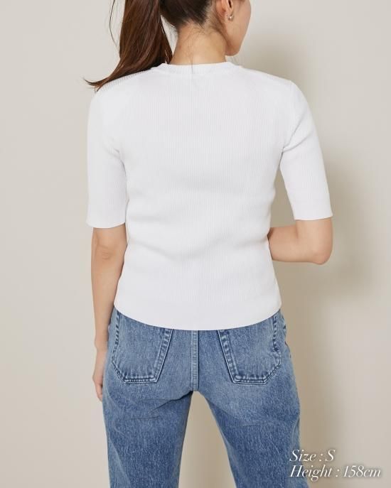 仕入値引 新品 ベーシックショートスリーブニット vcreatek.com