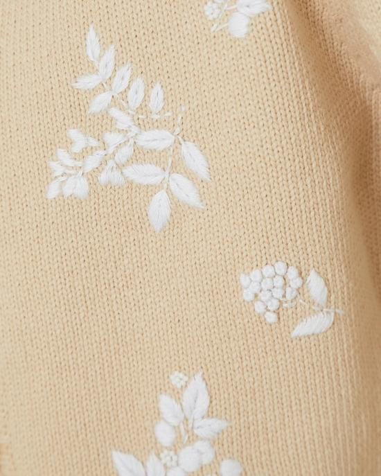 フラワー手刺繍カーディガン(グリーン) - seventen フラワー手刺繍カーディガン(グリーン) - seventen