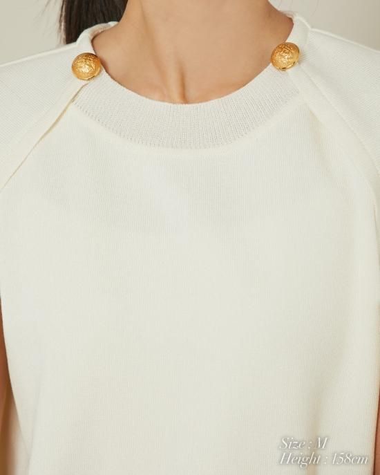 マントニット(ベージュ) - seventen