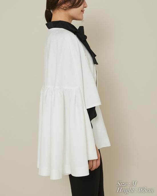 【seventen】ツイードフレアショートコート（ホワイト） SEVEN TEN ￼ ツイードフレアショートコート ツイードフレアショート