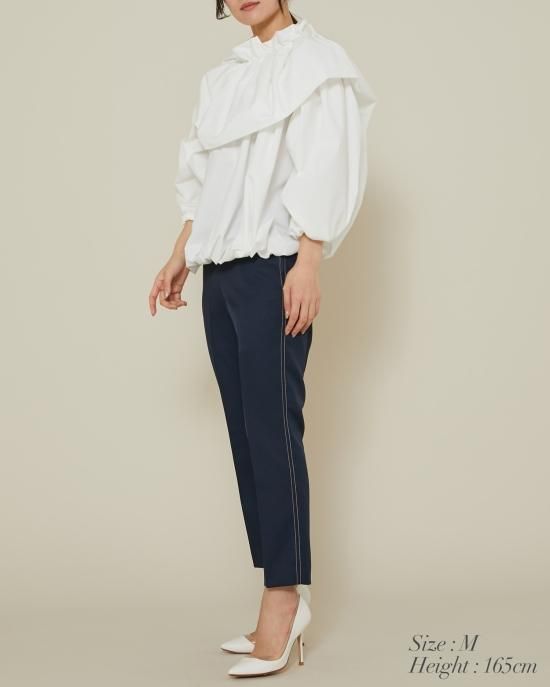 30%off】バルーンドレープ2WAYブラウス(ホワイト) - seventen 30%off】バルーンドレープ2WAYブラウス(ホワイト) - seventen