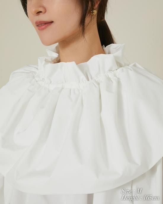 30%off】バルーンドレープ2WAYブラウス(ホワイト) - seventen 30%off】バルーンドレープ2WAYブラウス(ホワイト) - seventen