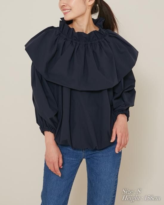 30%off】バルーンドレープ2WAYブラウス(ホワイト) - seventen 30%off】バルーンドレープ2WAYブラウス(ホワイト) - seventen