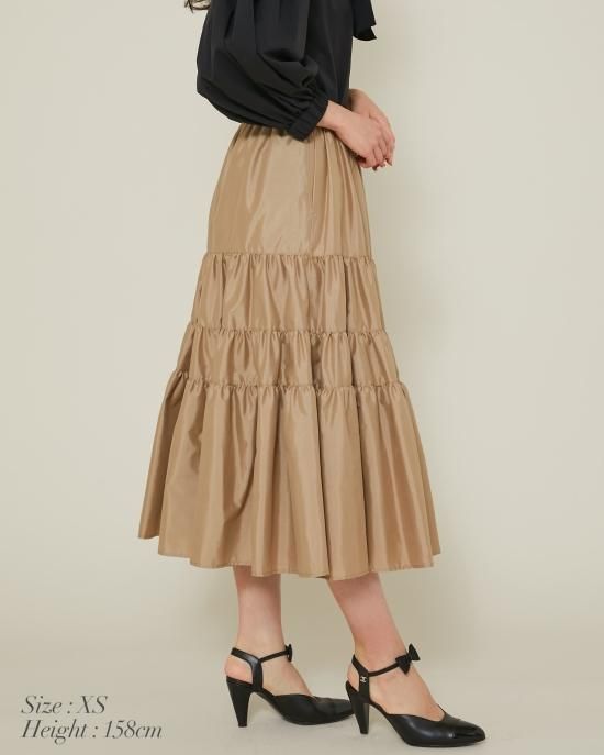 タフタティアードスカート(イエロー) - seventen