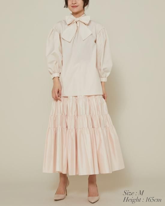 seventen セブンテン タフタティアードスカート タフタティアードスカート(イエロー) - seventen