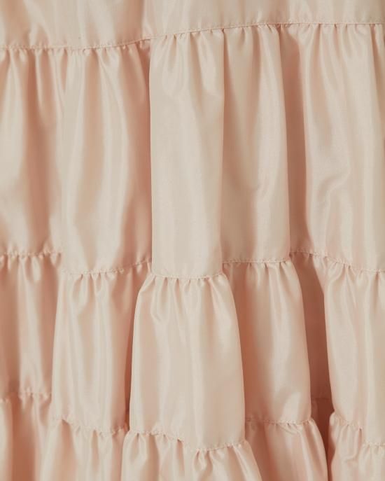 SEVENTEN セブンテン タフタティアードスカート フレア　ピンク　新品 SEVENTEN セブンテン タフタティアードスカート フレア ピンク 新品