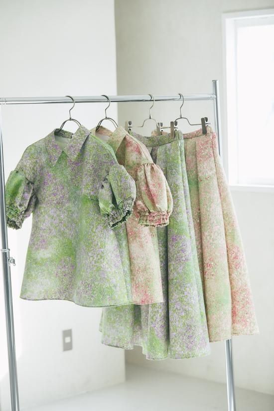 楽天市場】大人気！再入荷予定あり!水彩柄ロングスカート
