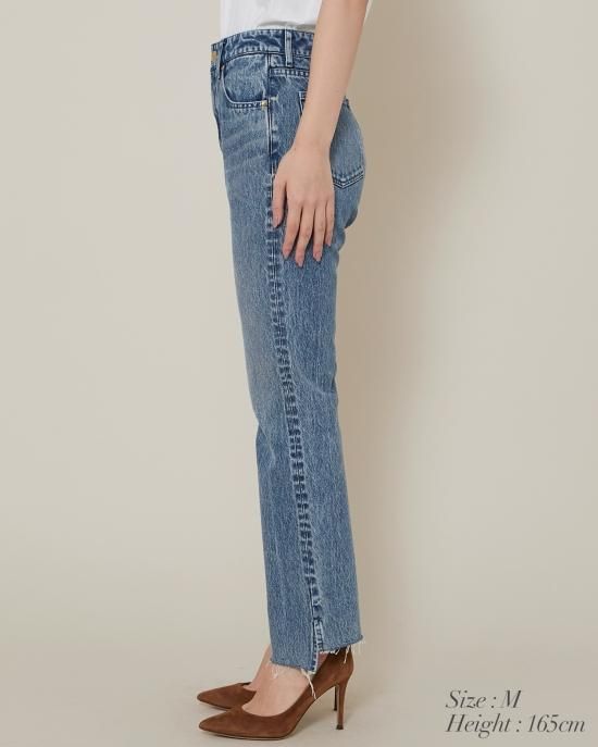 ハイライズスリムストレートデニムパンツ(ヴィンテージサックス ハイライズスリムストレートデニムパンツ(ヴィンテージサックス