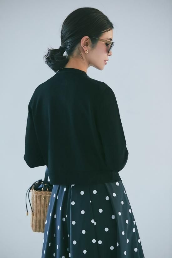 すずらん刺繍カーディガン(ブラック) - seventen すずらん刺繍カーディガン(ブラック) - seventen