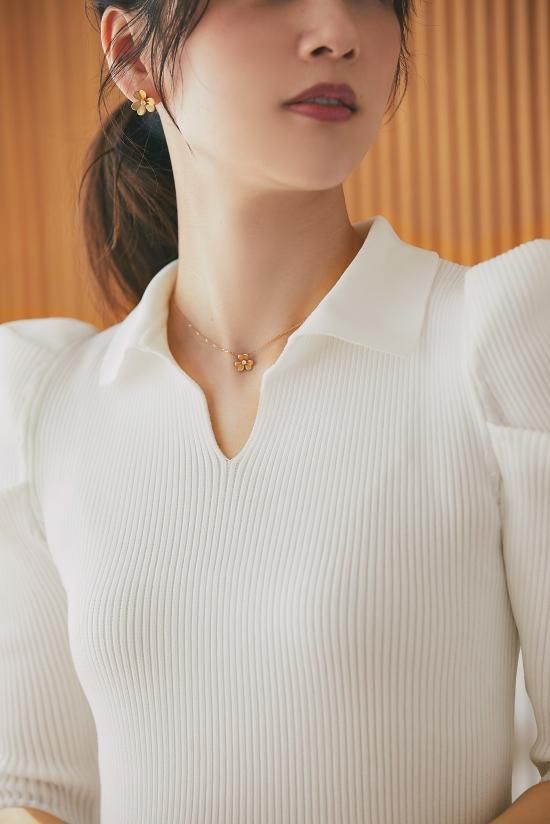 SEVEN TEN by MIHO KAWAHITOポロニットドレス