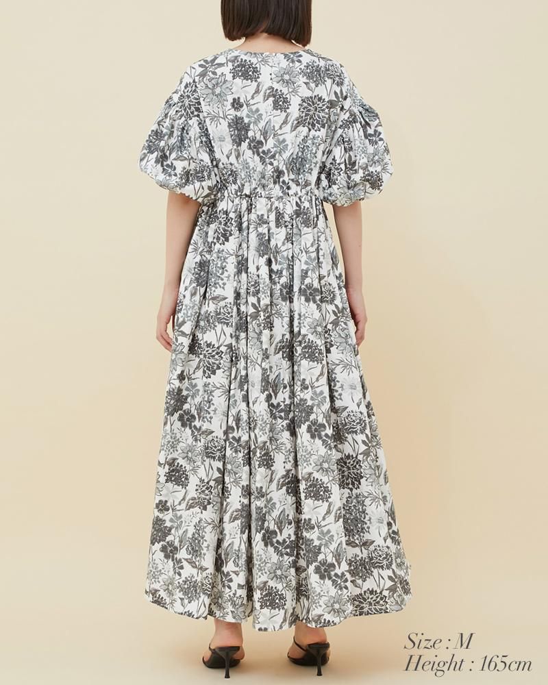 セブンテン　seventen ヴィンテージプリントワンピース　XS 30％off】ヴィンテージプリントワンピース(ブルー) - seventen