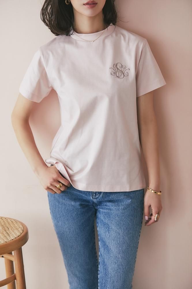 SVT刺繍Tシャツ(シェルピンク) - seventen