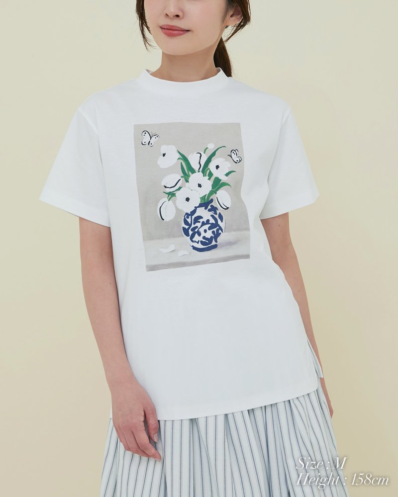 アートプリントTシャツ(グリーン) - seventen