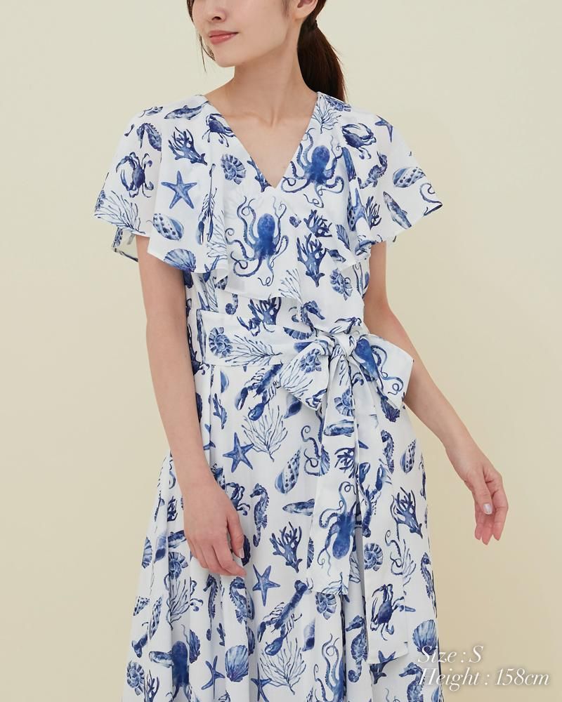 試着のみ 美品 セブンテン サテンチュニック seventen ワンピース 再入荷】フラワーシフォンチュニック - seventen