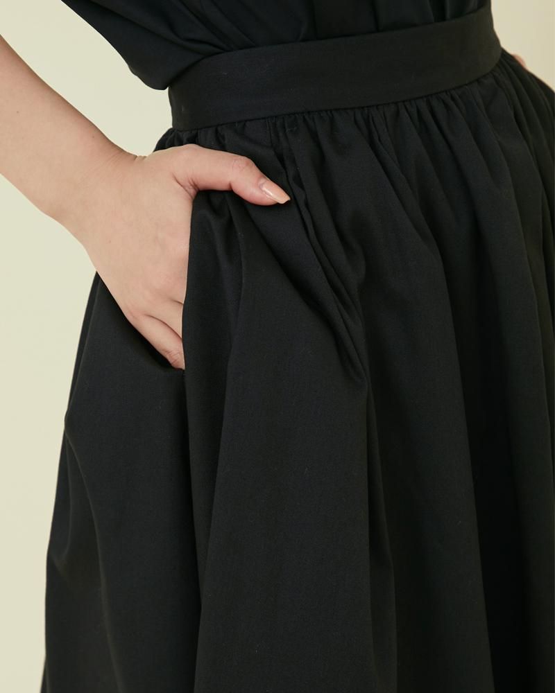 【未使用級♡着用1回】セブンテン　2023AW オックススカート　ブラック　S 10％off】オックススカート(ブラック) - seventen