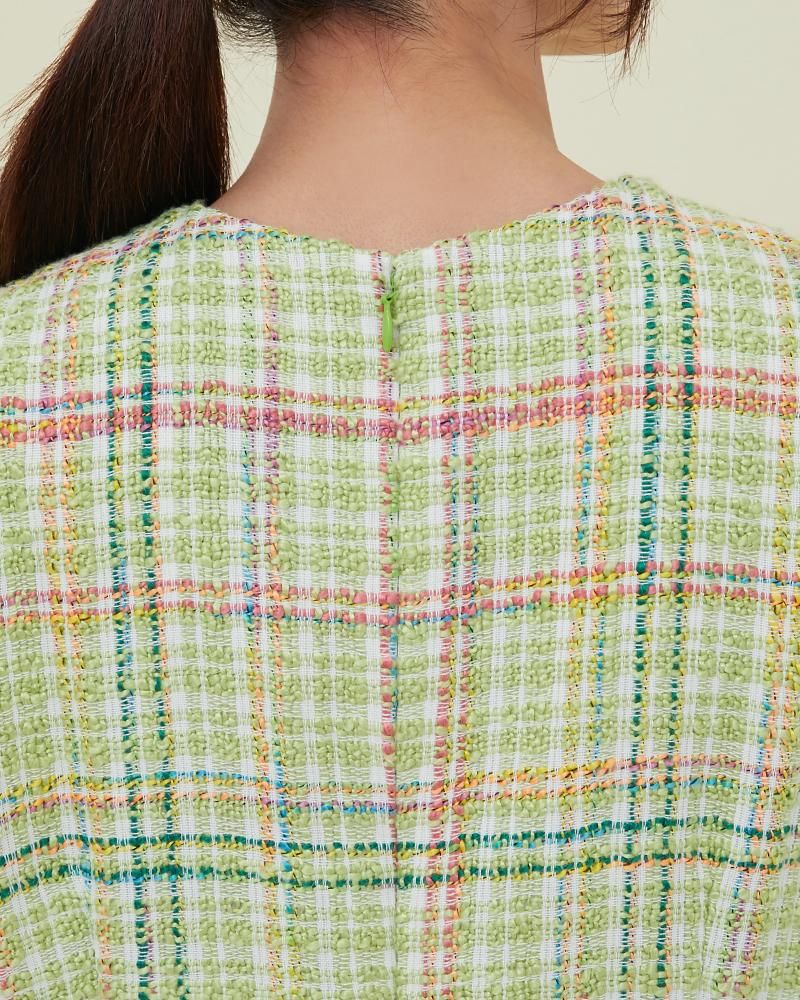 美品 Rene ツイード ワンピース Rene ルネ ピンク ツイード ワンピース 34 - メルカリ
