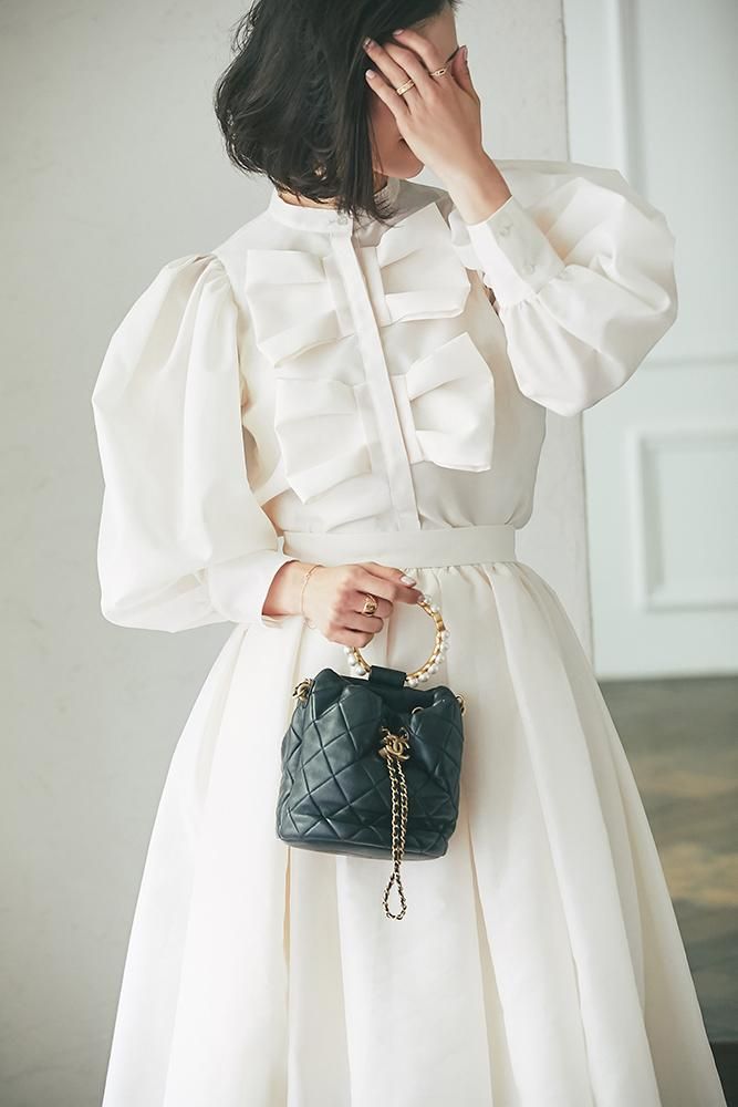 セブンテン　オーガンジー ボリューム スカート SEVENTEN XS オーガンジースカート(オフホワイト) - seventen