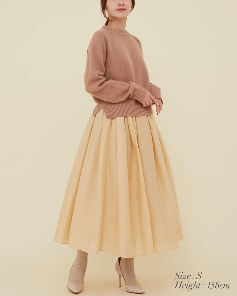 超美品 オーガンジースカート(オフホワイト) seventen - スカート