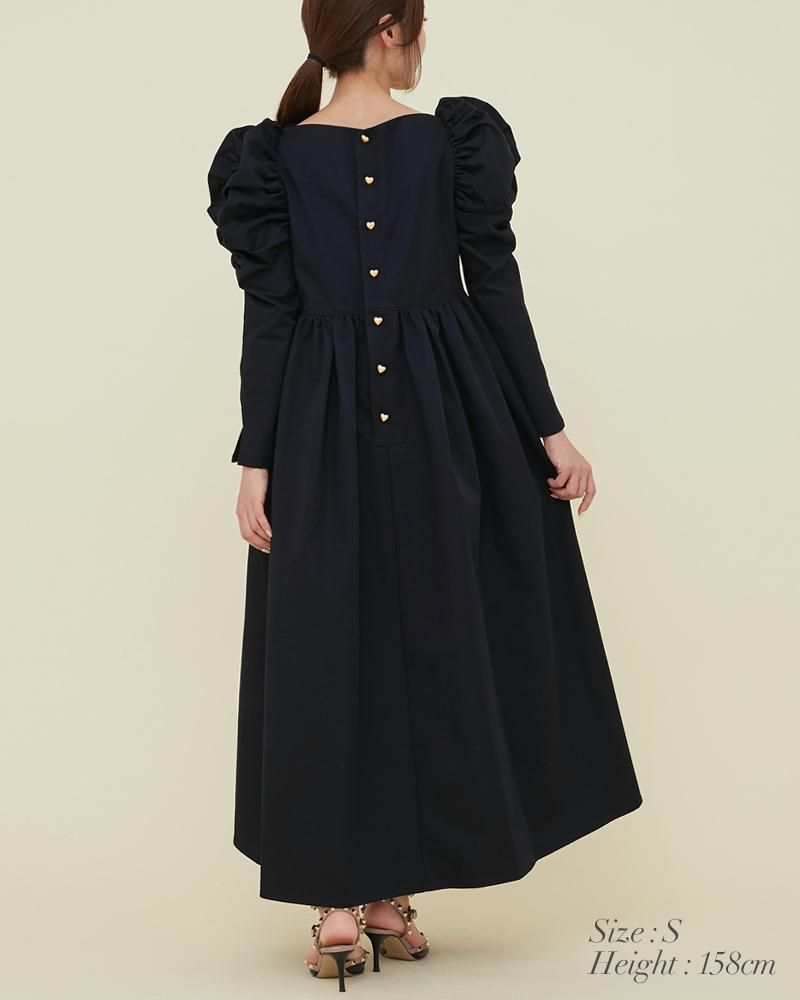 ハートワンピース(ブラック) XS seventen by miho - ワンピース ハートワンピース(ブラック) XS seventen by miho - ワンピース