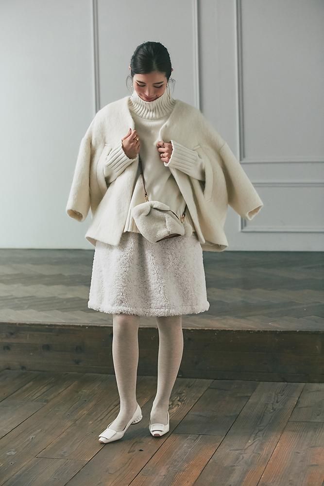 ベーシックタートルニットプルオーバー(オフホワイト) - seventen