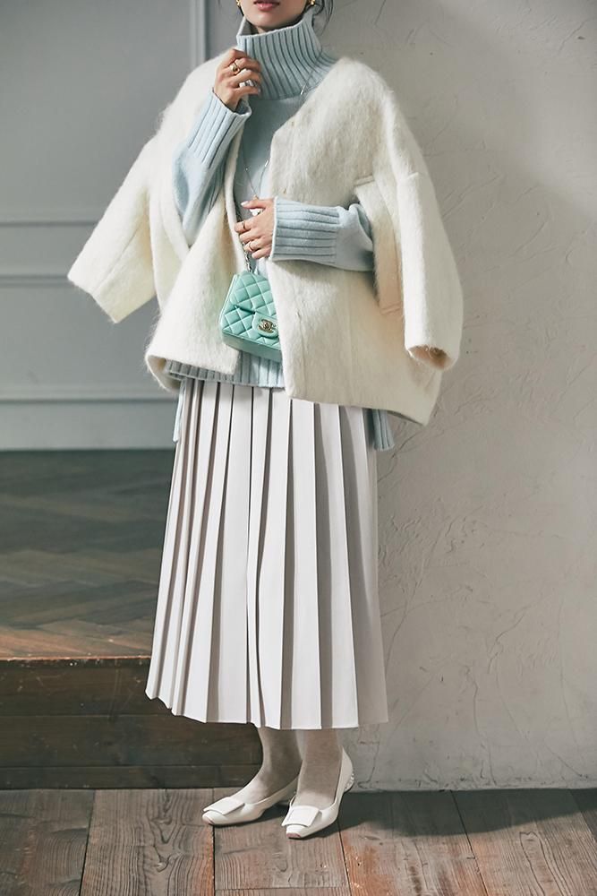 ベーシックタートルニットプルオーバー(ミント) - seventen