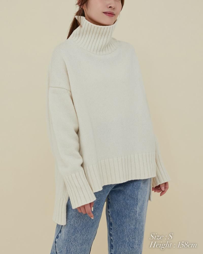 【商談中】seventen ベーシックタートルニットプルオーバー　エクリュ　s ベーシックタートルニットプルオーバー(エクリュ) - seventen