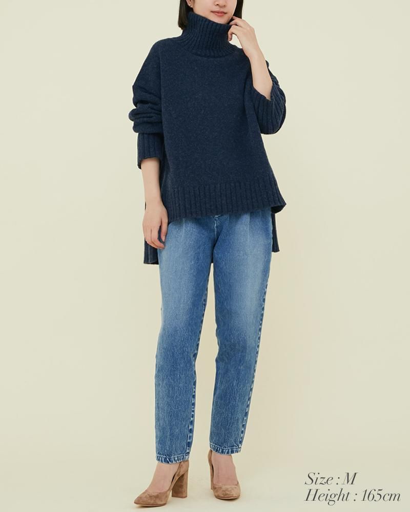 ベーシックタートルニットプルオーバー(ミント) - seventen