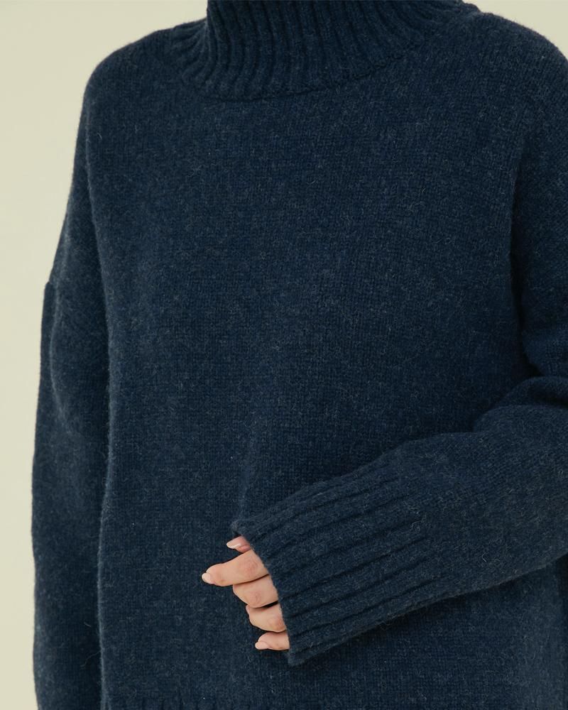 ベーシックタートルニットプルオーバー(ミント) - seventen