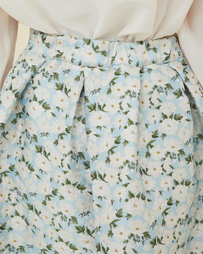 ジャガードスカート(ライトブルー) - seventen