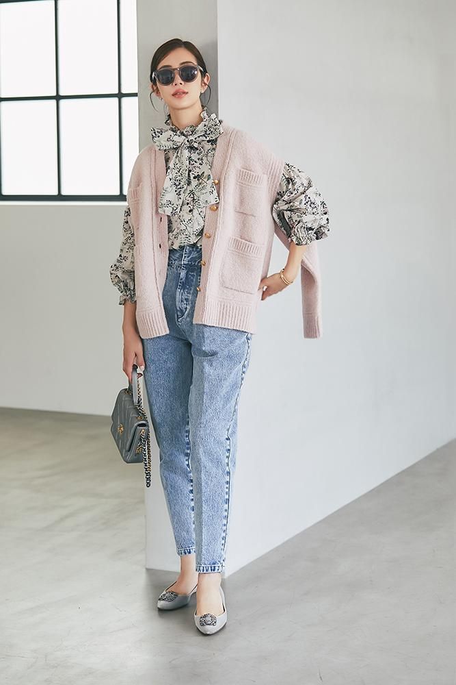 seventen ピンタックキャロットデニムパンツ(アイスブルー)XS ピンタックキャロットデニムパンツ(アイスブルー) - seventen