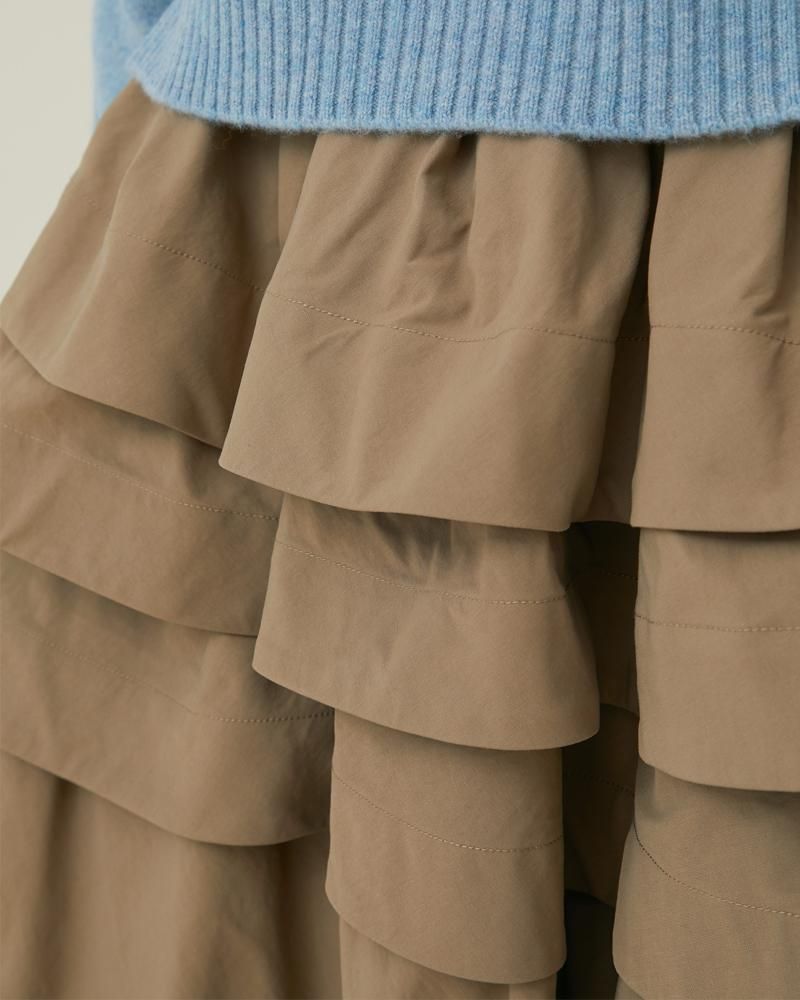 ラッフルティアードスカート(ギンガムチェック) - seventen