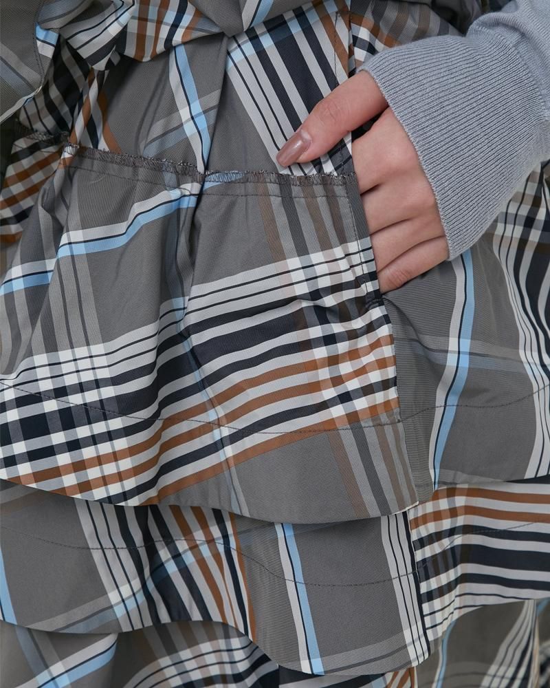 ラッフルティアードスカート(ギンガムチェック) - seventen