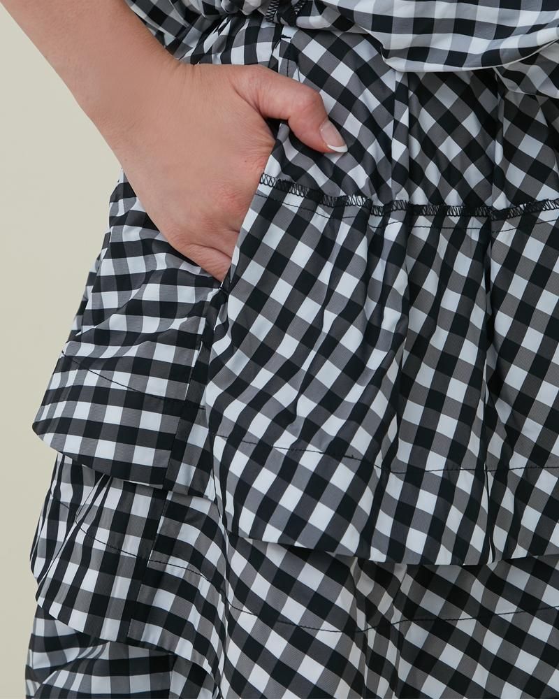 ラッフルティアードスカート(カーキ) - seventen