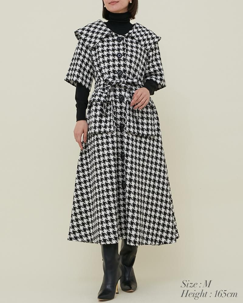 sheller シェリエ　チェックワンピース sheller シェリエ チェックパネルシャツドレスロングワンピース