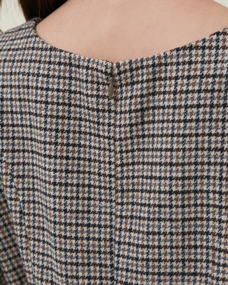 再入荷】チェックブラウス(ブラウン) - seventen 再入荷】チェックブラウス(ブラウン) - seventen